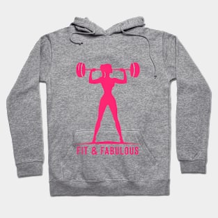 Fit & Fabulous Barbell Silhouette Hoodie